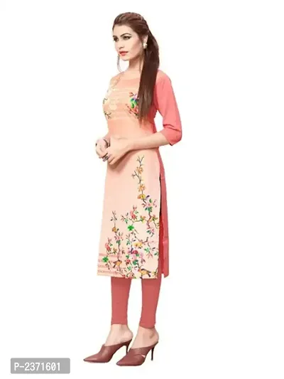 Multicoloured Crepe Printed Kurtas For Women-thumb3