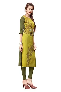 Multicoloured Crepe Printed Kurtas For Women-thumb4