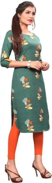 Womens Printed Full-Stitched Crepe Straight Kurti (Combo Pack Of 4)-thumb2