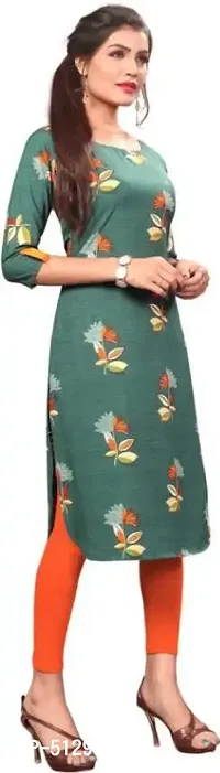 Womens Printed Full-Stitched Crepe Straight Kurti (Combo Pack Of 4)-thumb3