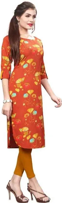 Womens Printed Full-Stitched Crepe Straight Kurti (Combo Pack Of 4)-thumb3