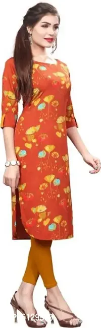 Womens Printed Full-Stitched Crepe Straight Kurti (Combo Pack Of 4)-thumb4