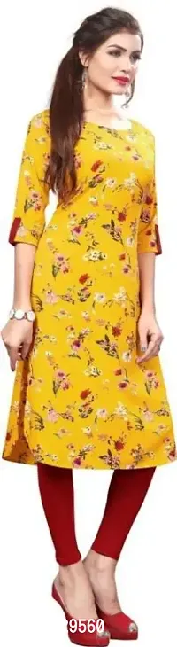 Womens Printed Full-Stitched Crepe Straight Kurti (Combo Pack Of 4)-thumb5