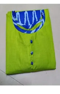 Stylish Green Cotton Ikat Kurtas For Women-thumb3