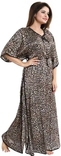 Womens Animal Print Kaftan Nighty - Night Gowns-thumb2