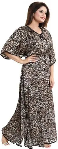 Womens Animal Print Kaftan Nighty - Night Gowns-thumb3