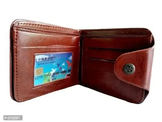 Trendy Leatherette Two-Fold Wallets For Men-thumb2