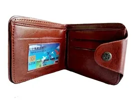 Trendy Bi-Fold Mens Bailini Brown Wallet-thumb1