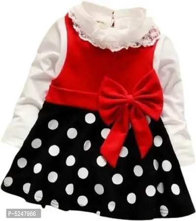 Stylish Beautiful Imported Fabric Frock For Girls-thumb3