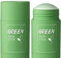 Green Tea MUD Mask Deep Cleaning Oil Control Moisturizing Hydrating Skin Rotating Cream Mask Stick Mud Clay Mask-thumb1