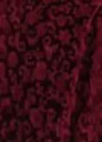 Stylish Maroon Printed Velvet Long Dress-thumb2