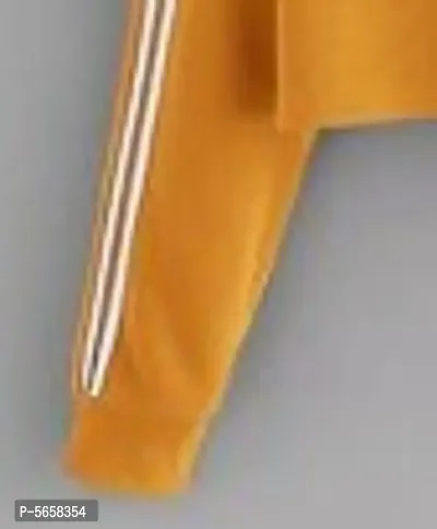 Stylish Yellow Solid Fleece Full Sleeve Crop Hooded Sweatshirt For Women-thumb3