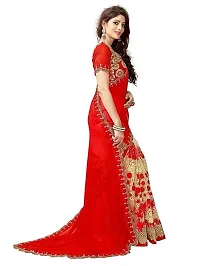 Red Georgette Embroidered Sarees For Women-thumb4