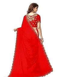 Red Georgette Embroidered Sarees For Women-thumb3
