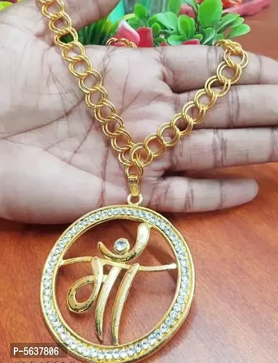 GOLD PLATED CHAINS WITH MAA PENDANT-thumb3