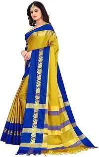 Multicoloured Cotton Silk Jacquard Sarees For Women-thumb1