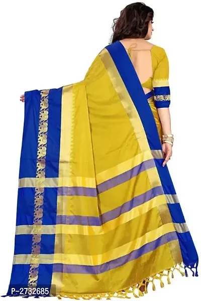 Multicoloured Cotton Silk Jacquard Sarees For Women-thumb4