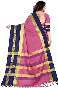 Womens Cotton Silk Jacquard Saree with Blouse Piece-thumb2