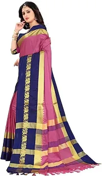 Womens Cotton Silk Jacquard Saree with Blouse Piece-thumb4