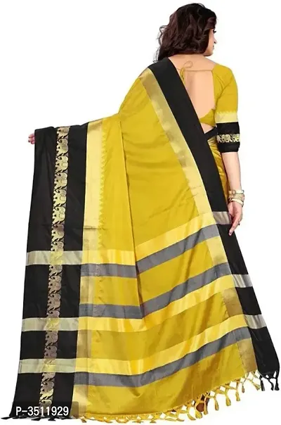 New Hathi Design Cotton Silk Jacquard Saree with Blouse piece-thumb2