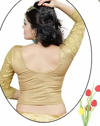 Combo Pack Of 2 (Golden And Black)  Cotton Spandex Readymade Stretchable Blouses-thumb1