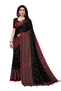 Trendy Jute Cotton Printed Mirror Work Saree With Blouse Piece-thumb4