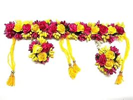 Fashionable Floral Yellow Jewellery set for haldi/Mehandi-thumb4