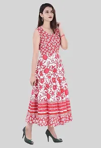 Womens Cotton Sleeveless Full Length Dress-thumb1