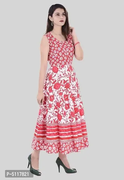 Womens Cotton Sleeveless Full Length Dress-thumb2