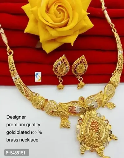 Trendy Gold Plated Necklace Set for Women-thumb2