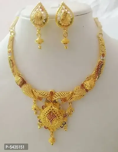 Trendy Gold Plated Necklace Set for Women-thumb3