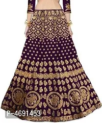 Latest Attractive Satin Embroidered Semi Stitched Lehenga Choli-thumb2