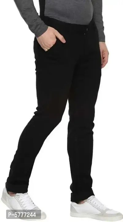 Mens Denim Black Slim Fit Jeans-thumb3