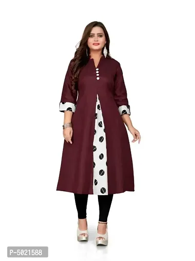 Womens Beautiful Khadi Cotton 3/4 Sleeve Kurta-thumb3