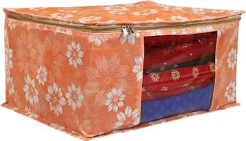 Orange Synthetic Printed Organizers For Women-thumb1