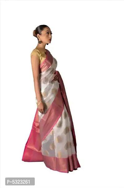 Banarasi Cotton Silk Woven Design Saree with Blouse piece-thumb3