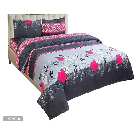 polycotton double  bedsheet with two pillow covers-thumb3