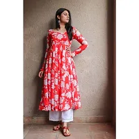 Stunning Rayon Printed Flared Kurta with Palazzo Set For Women-thumb2