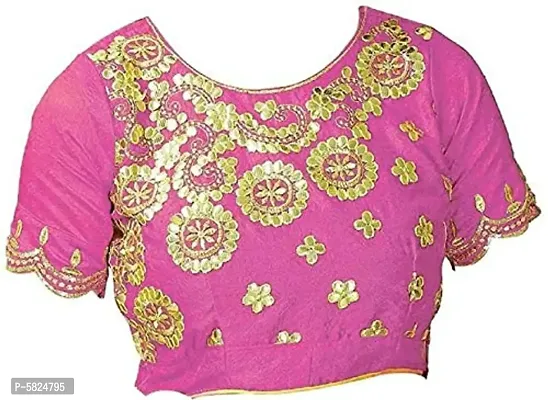 Pink Georgette Embroidered Sarees For Women-thumb5