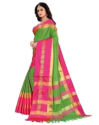 Stylish Multicoloured Cotton Silk Jacquard Sarees For Women-thumb2