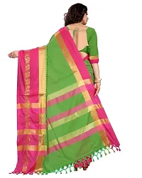 Stylish Multicoloured Cotton Silk Jacquard Sarees For Women-thumb3