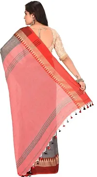 Attactive Handloom Khadi Cotton Woven Saree With Blouse Piece-thumb2