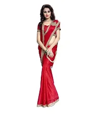 Designer Ready To Wear Poly Silk Embellished Saree with Blouse Piece-thumb1