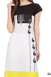 White Crepe Digital Printed Kurtas For Women-thumb2