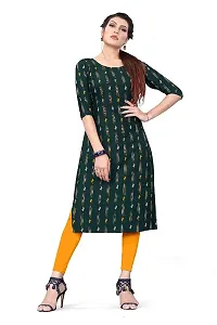 Womens Printed Full-Stitched Crepe Straight Kurti (Combo Pack Of 2)-thumb1