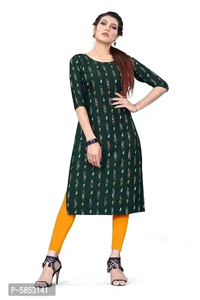 Womens Printed Full-Stitched Crepe Straight Kurti (Combo Pack Of 2)-thumb2