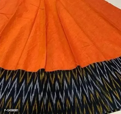 Beautiful Orange Cotton Ikat Kurtas For Women-thumb4