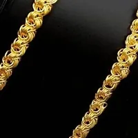 Gold plated hollow Italian chain necklace for Men and Women-thumb2