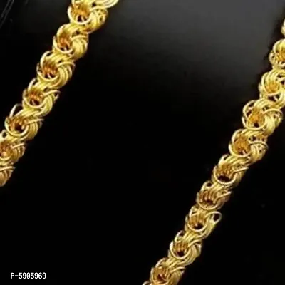 Gold plated hollow Italian chain necklace for Men and Women-thumb3