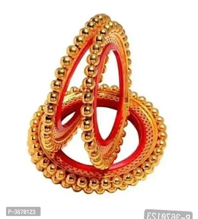 Traditional Rajputi/Rajasthani Bangri 4 pcs Set Gold Plated Bangle for Women Set-thumb2
